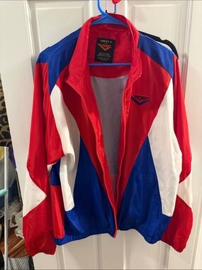 Pony Red, Blue & White Retro Colorblock Track Jacket